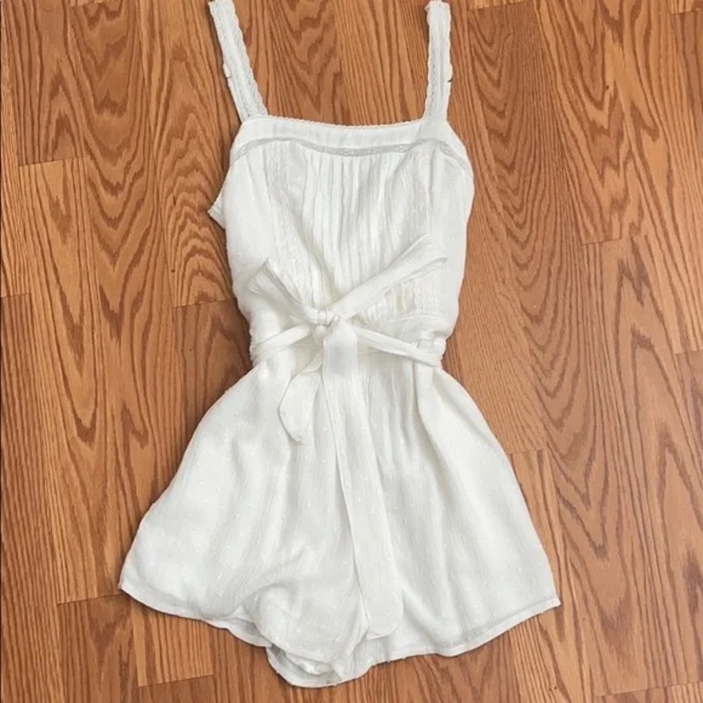A&F White Sleeveless Romper